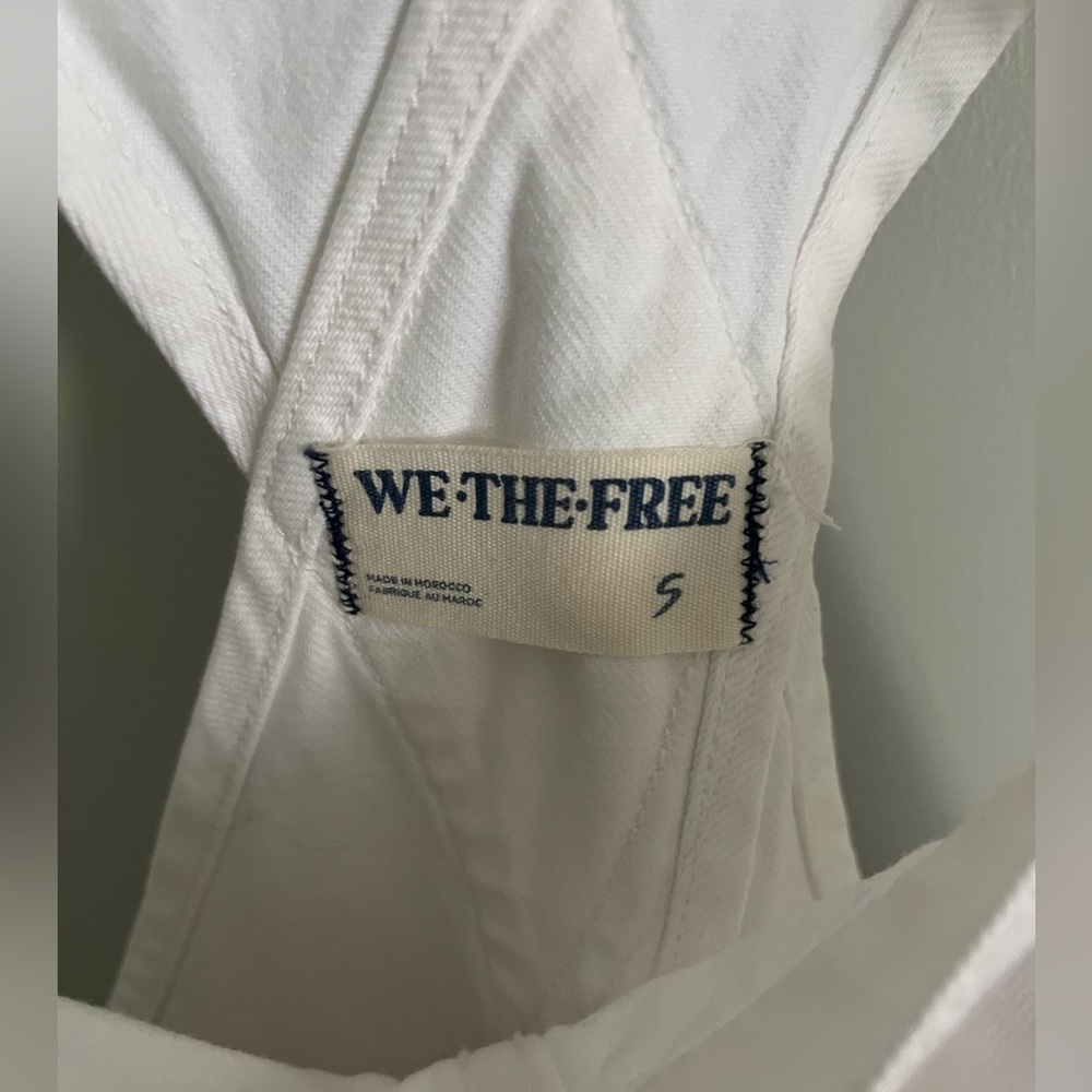 Free People We The Free Ziggy Denim Overalls in Optic White - Size S - Picture 8 of 9